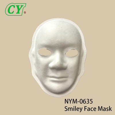 सफेद पेपर माचे हाथ से चित्रित स्माइल फेस कॉस्प्ले मास्क DIY वेनिसियन फेसमास्क पार्टी मास्क